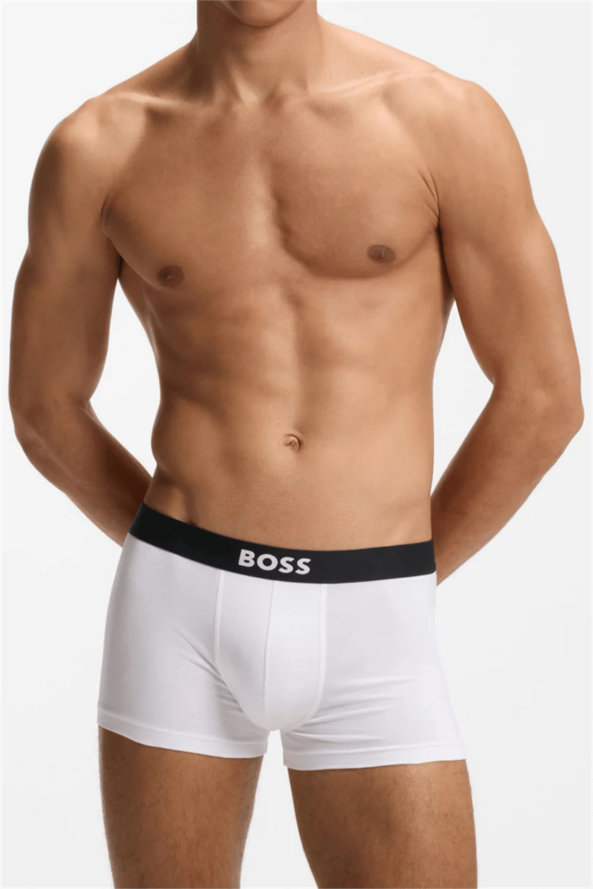 Boss Trunk 3P BOSS ONE Erkek 3lü Boxer Beyaz