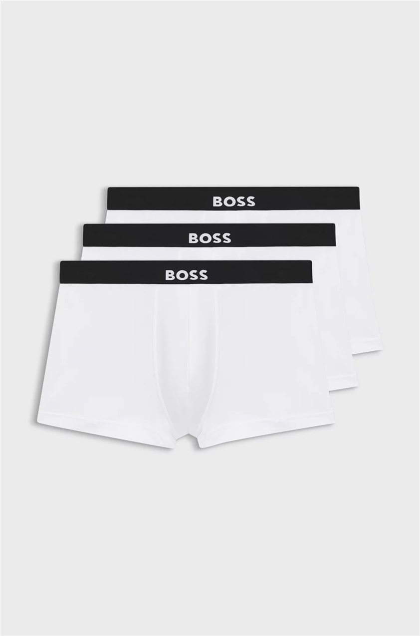 Boss Trunk 3P BOSS ONE Erkek 3lü Boxer Beyaz