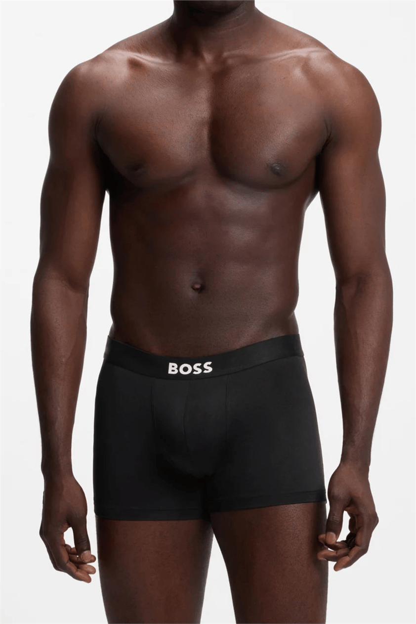 Boss Trunk 3P Micro One Erkek 3lü Boxer Siyah
