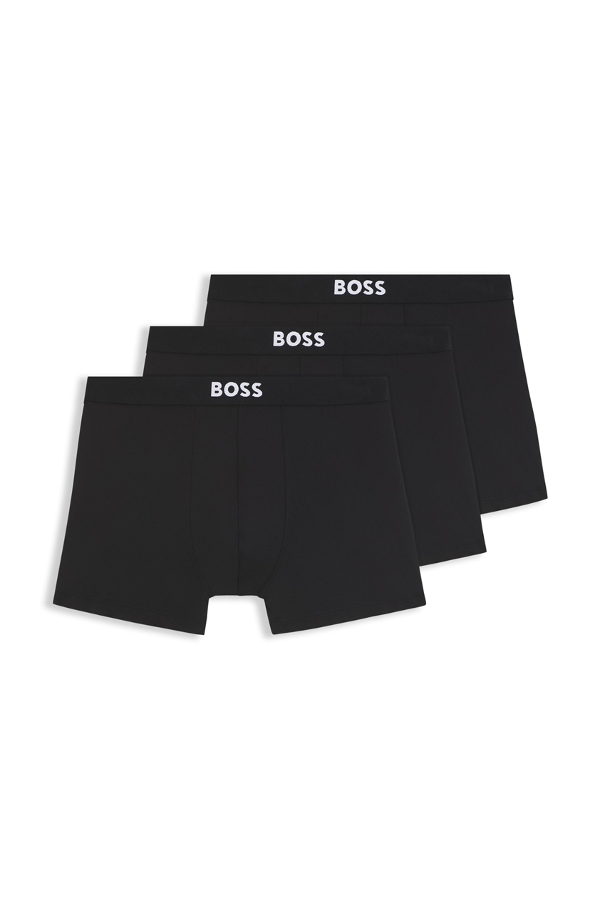 Boss Trunk 3P Micro One Erkek 3lü Boxer Siyah