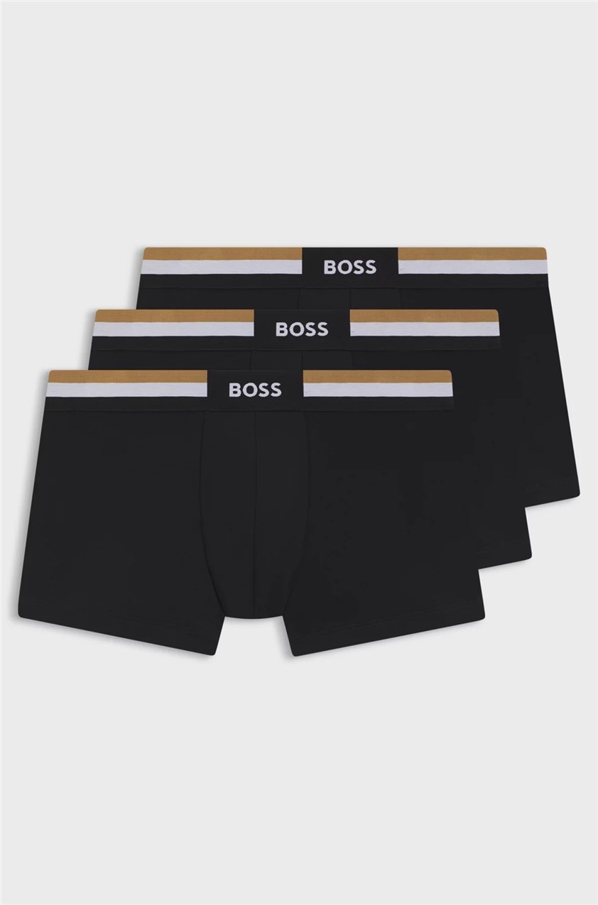 Boss Trunk 3P Motion Erkek 3lü Boxer Siyah