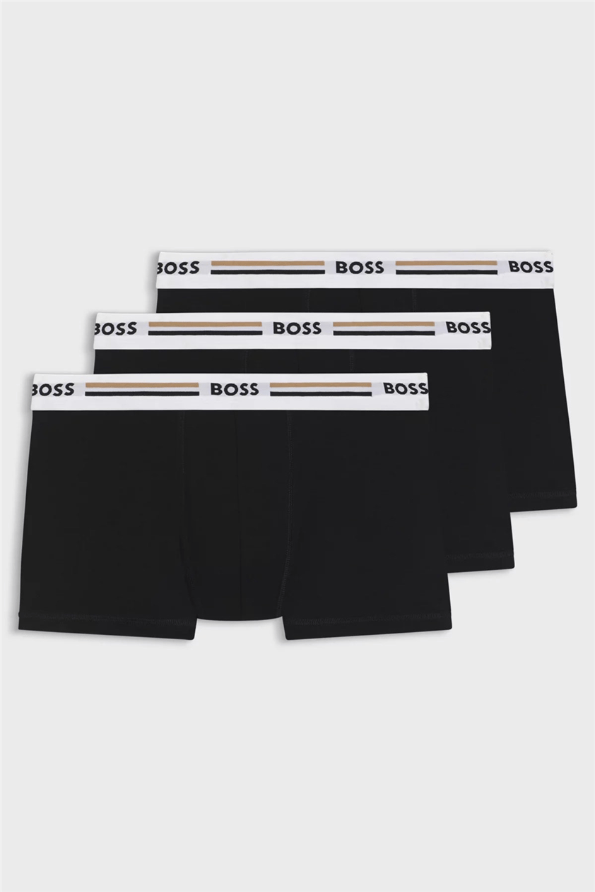 Boss Trunk 3P Revive Erkek 3lü Boxer Siyah