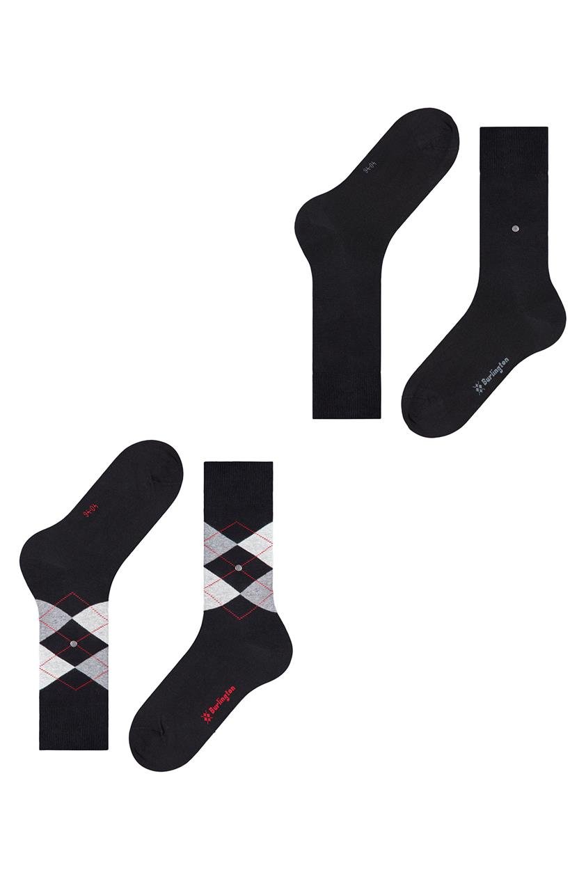 Burlington Erkek 2li Çorap Siyah