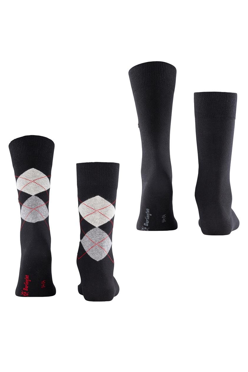 Burlington Erkek 2li Çorap Siyah