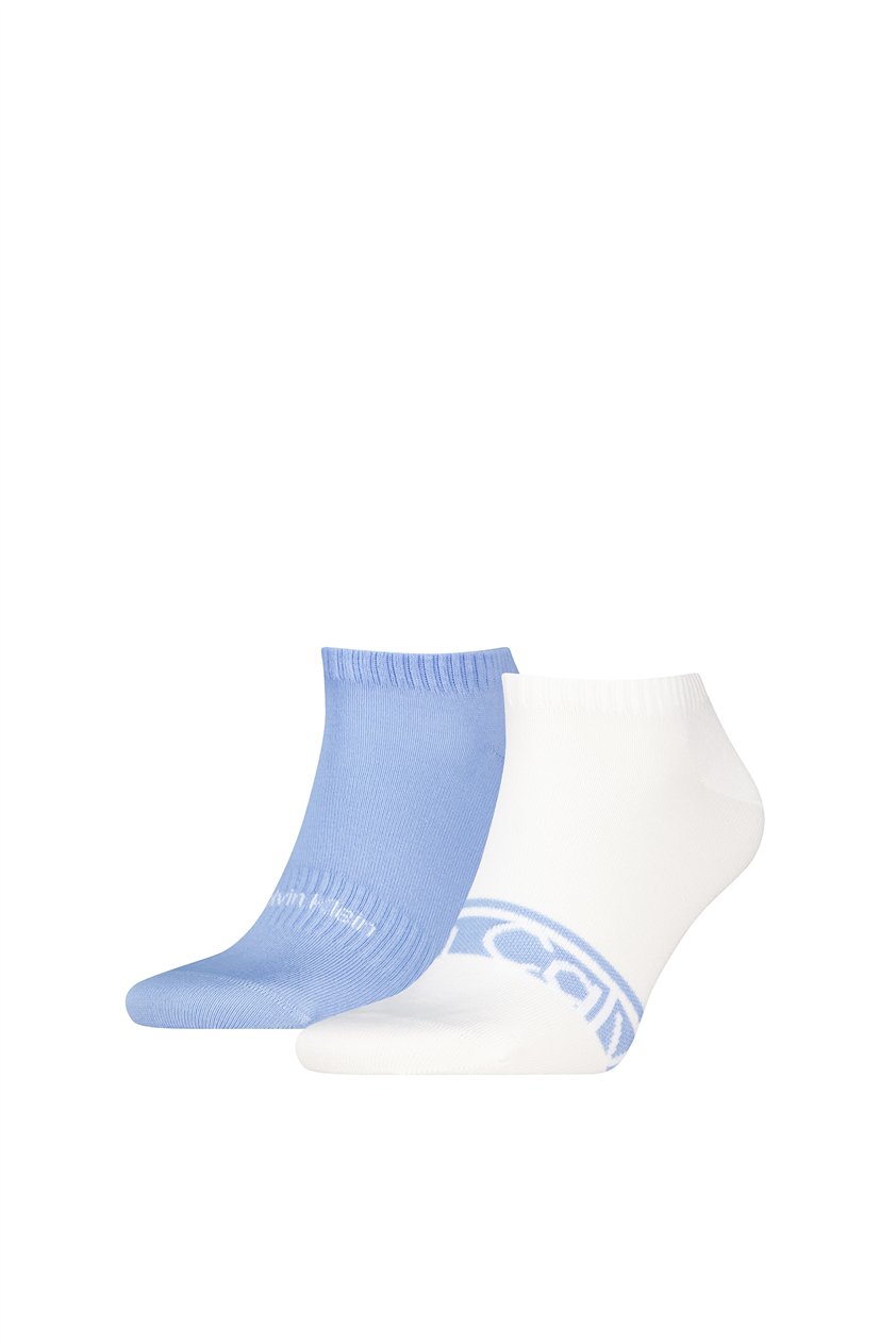 Calvin Klein Ck Men Sneaker 2P Logo Stripe Erkek 2li Çorap Beyaz