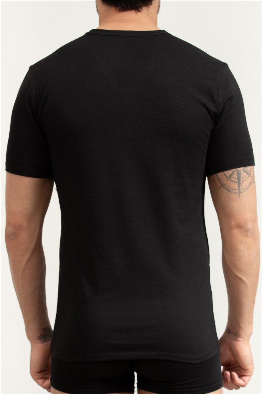 Calvin Klein Erkek V Yaka T-Shirt Siyah