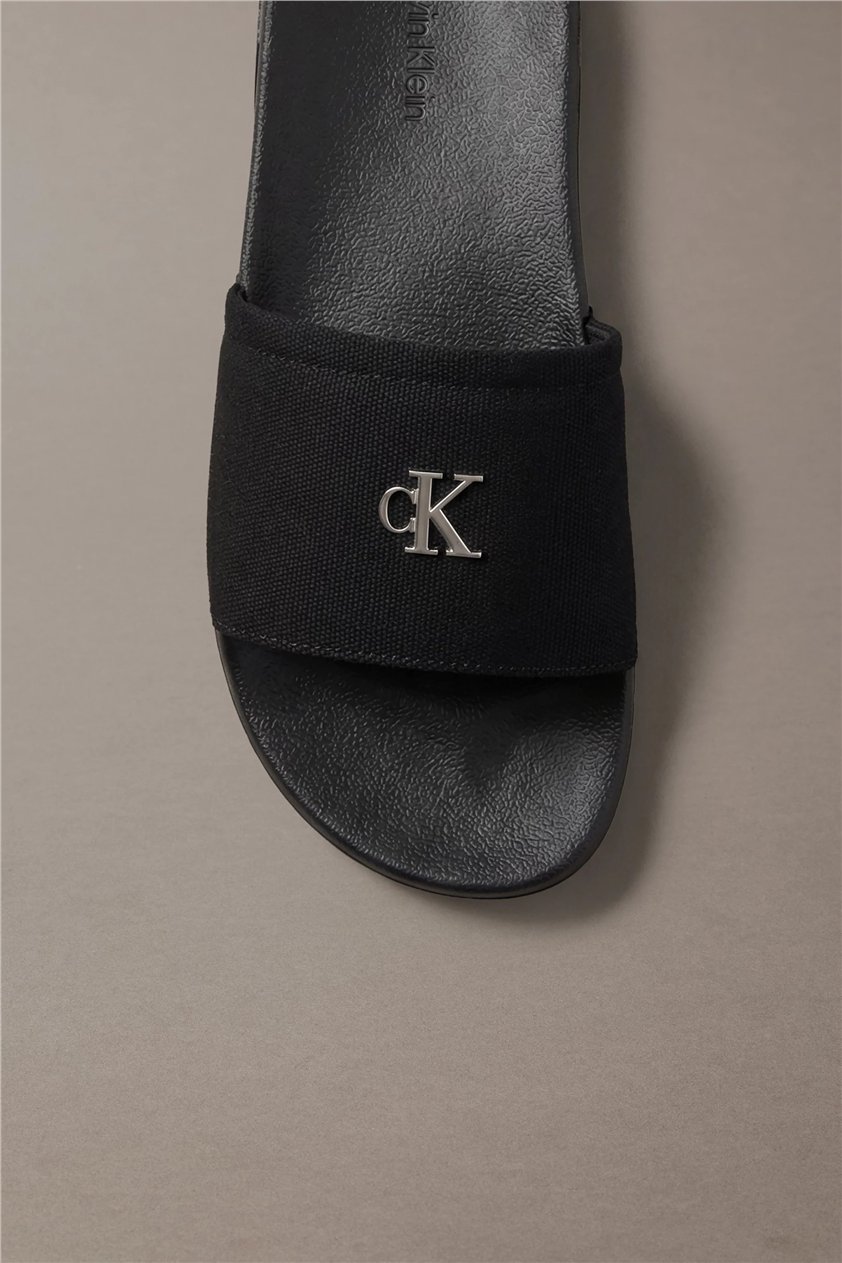 Calvin Klein Ess Slide Canvas Hdw Kadın Terlik Siyah