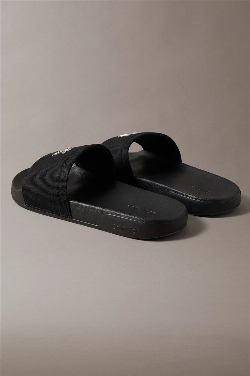 Calvin Klein Ess Slide Canvas Hdw Kadın Terlik Siyah