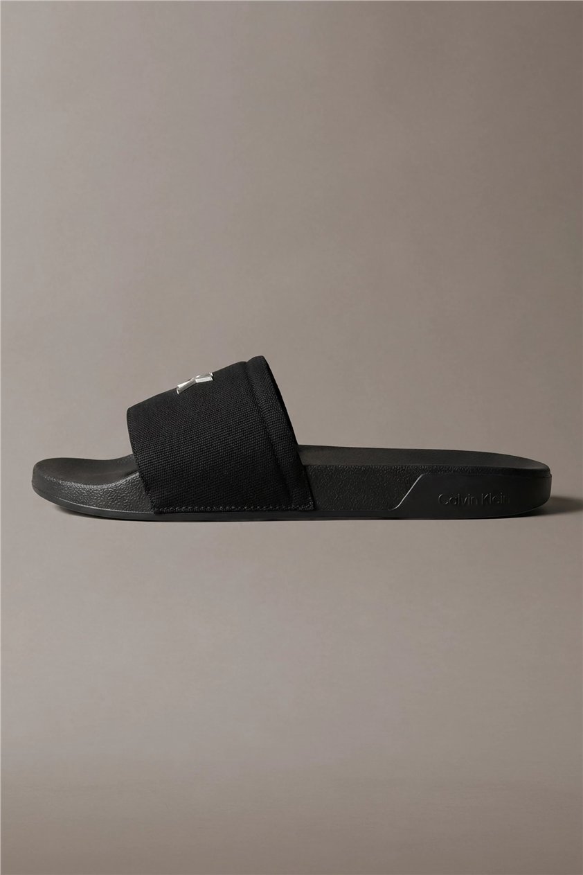 Calvin Klein Ess Slide Canvas Hdw Kadın Terlik Siyah