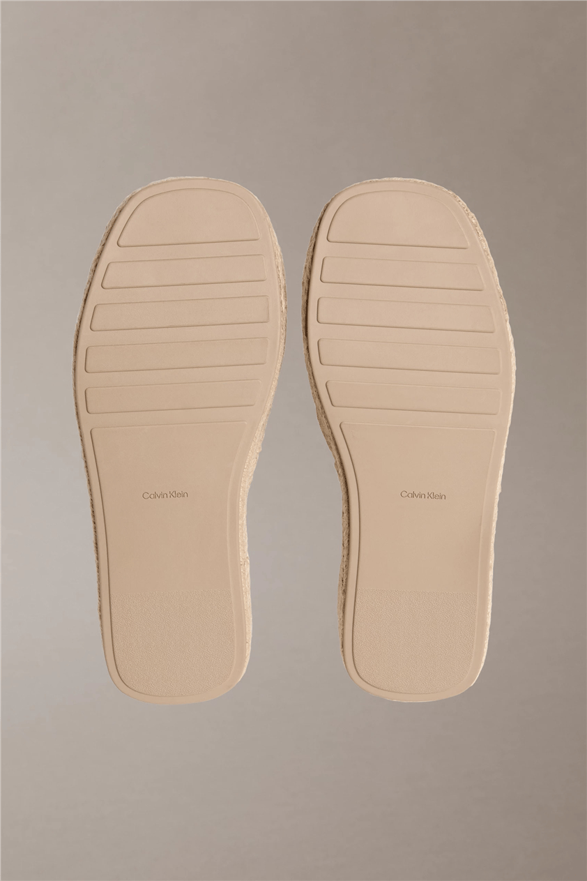 Calvin Klein Flatf Espa Mule Nub Kadın Espadril Bej
