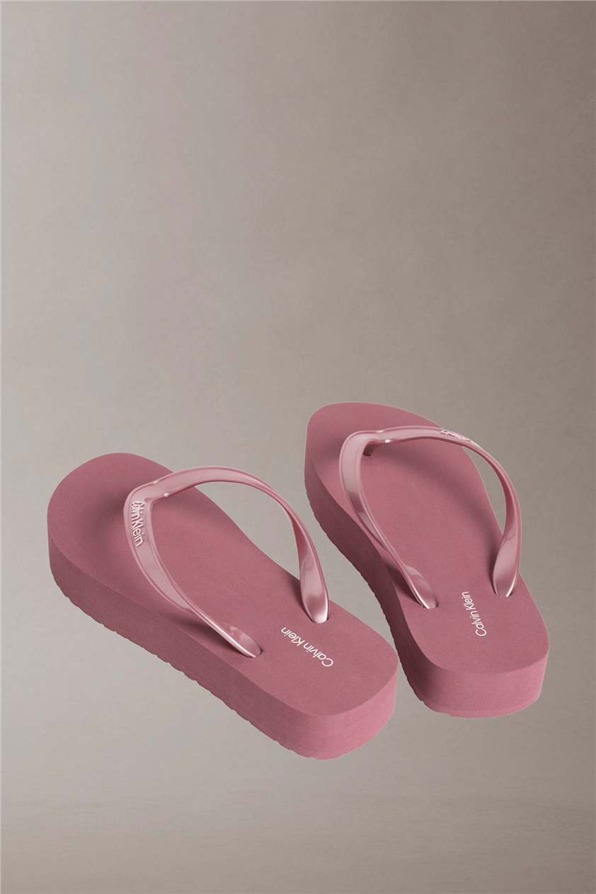 Calvin Klein Flatform Flip Flop M Kadın Terlik Mor