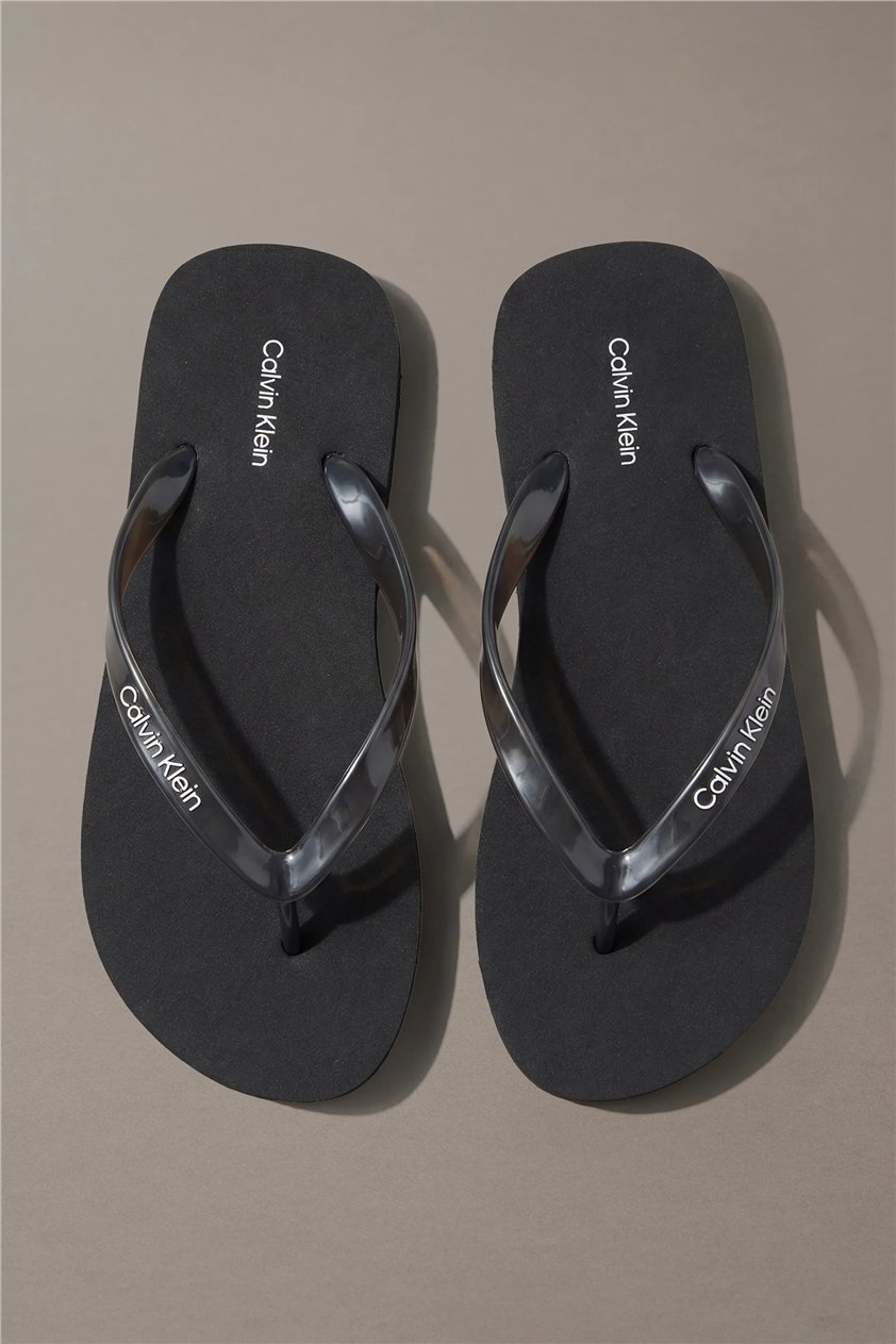 Calvin Klein Flip Flop Tpu Metall Kadın Terlik Siyah