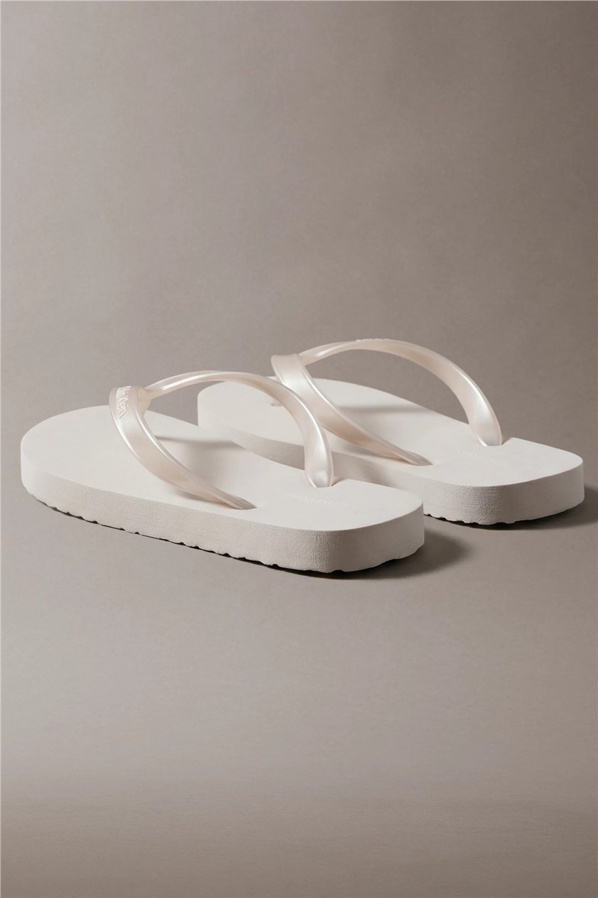 Calvin Klein Flip Flop Tpu Metall Kadın Terlik Gri