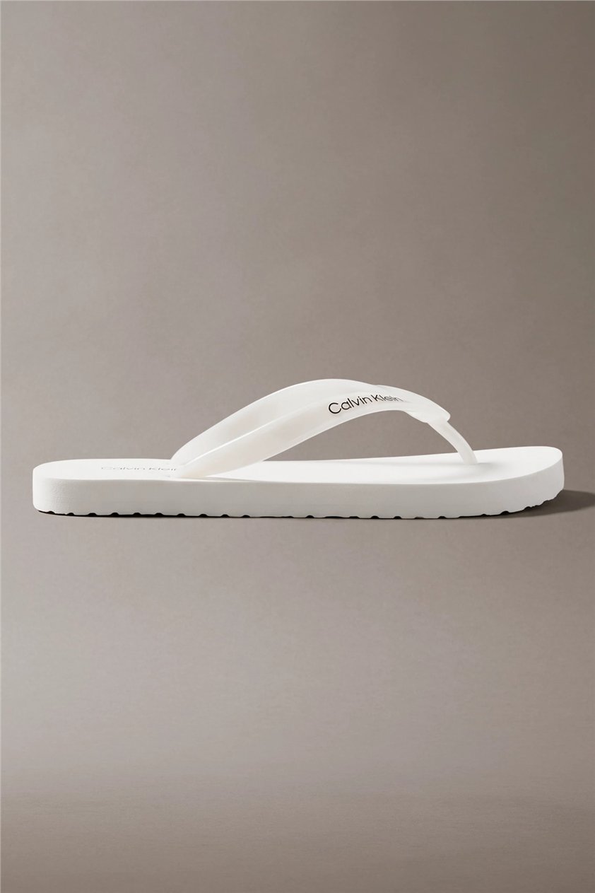 Calvin Klein Flip Flop Tpu Metall Kadın Terlik Beyaz