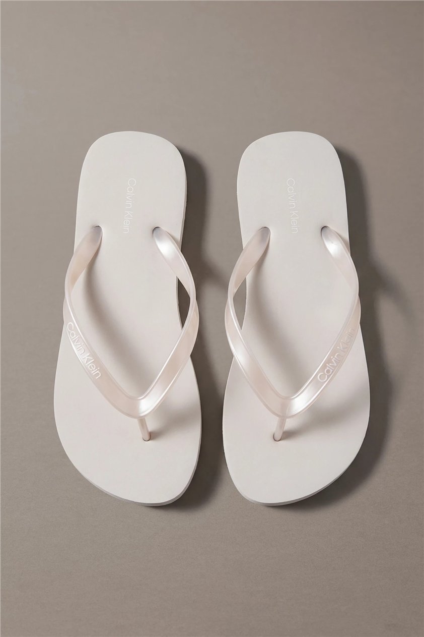 Calvin Klein Flip Flop Tpu Metall Kadın Terlik Gri