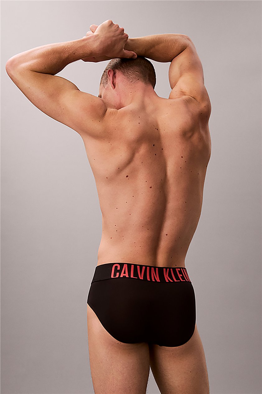 Calvin Klein Hip Brief 3Pk Erkek 3lü Boxer Siyah