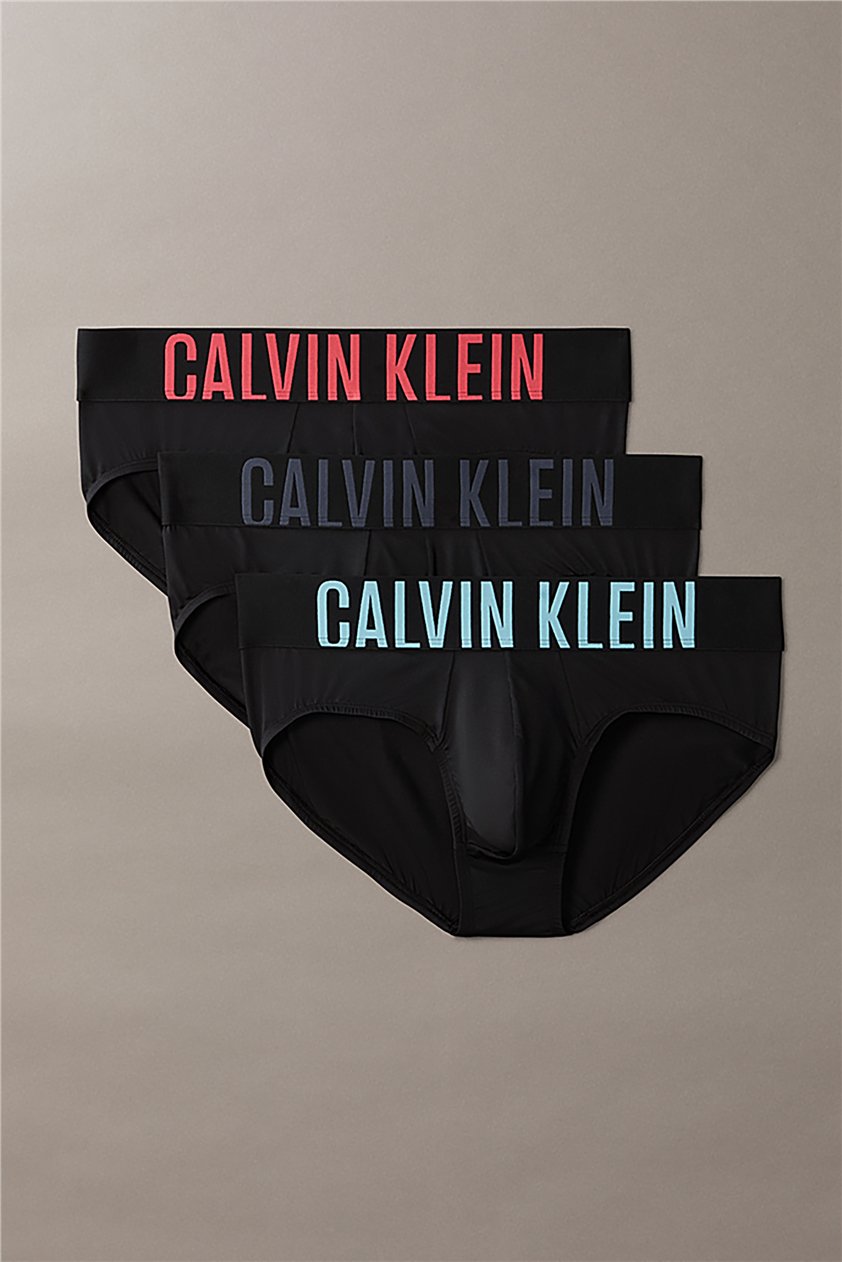 Calvin Klein Hip Brief 3Pk Erkek 3lü Boxer Siyah