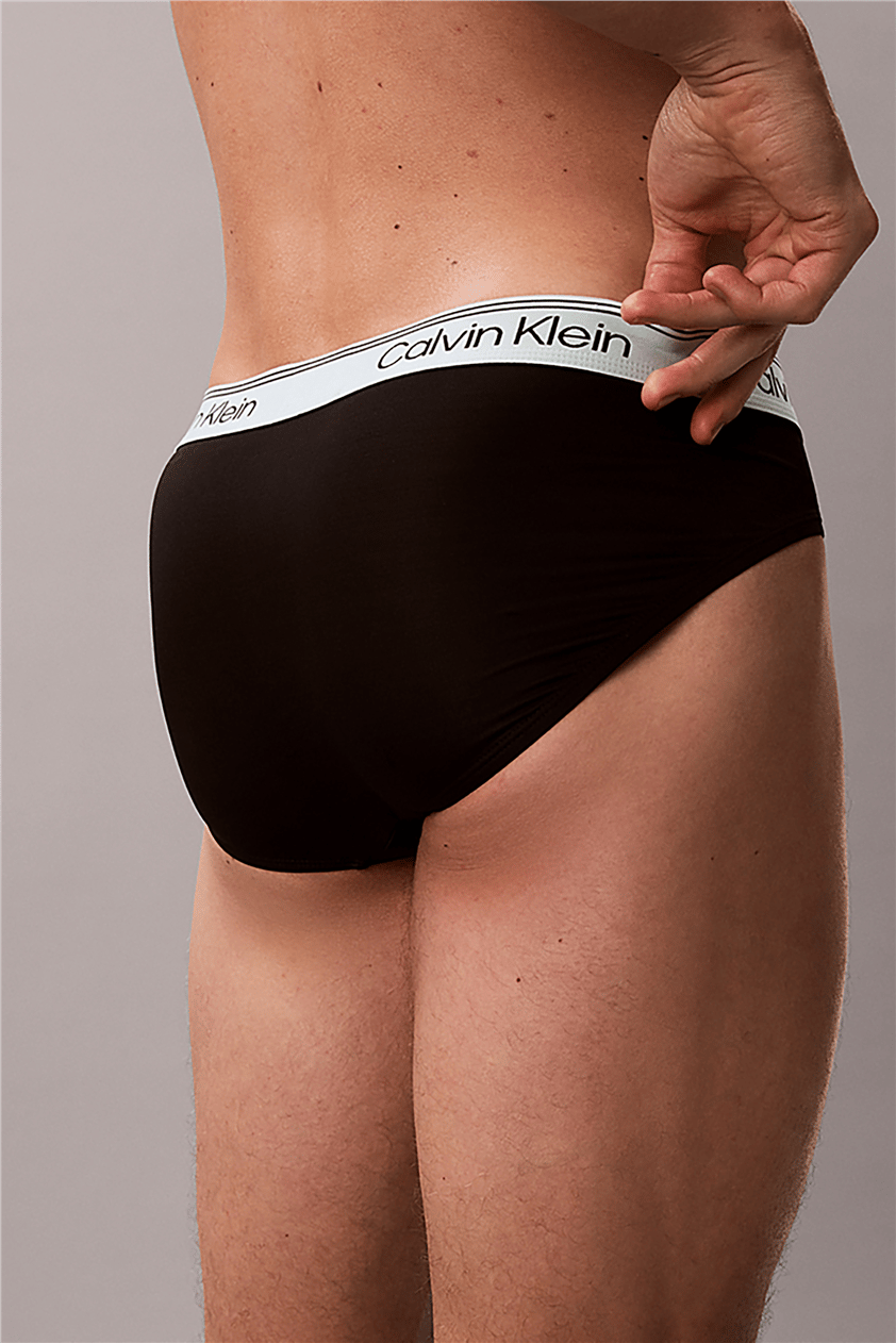 Calvin Klein Hip Brief 3Pk Erkek 3lü Boxer Siyah