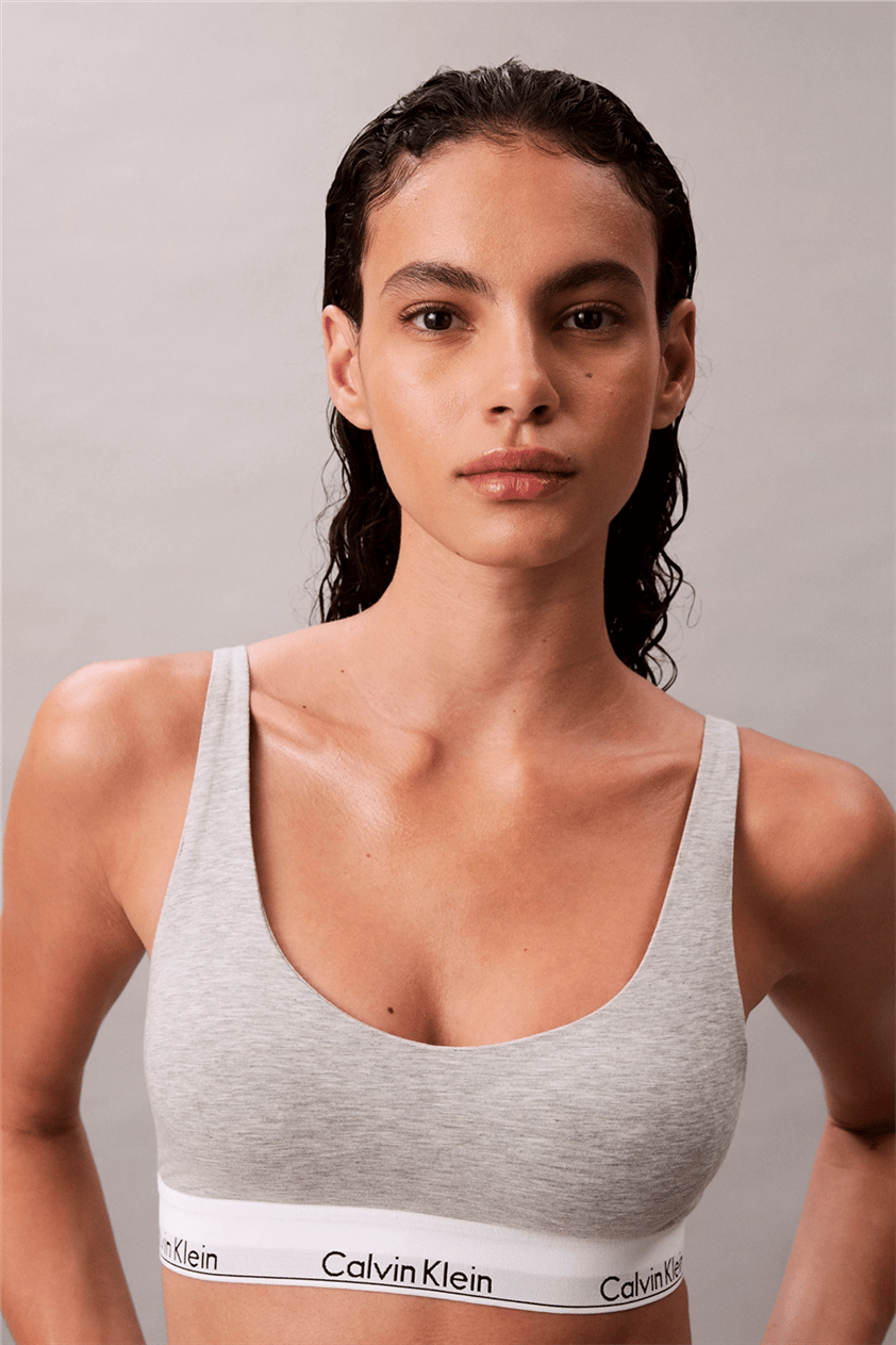 Calvin Klein Lightly Lined Bralette Kadın Sütyen Gri