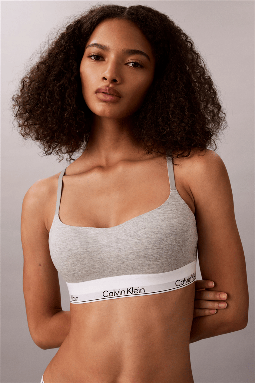 Calvin Klein Lightly Lined Bralette Kadın Sütyen Gri