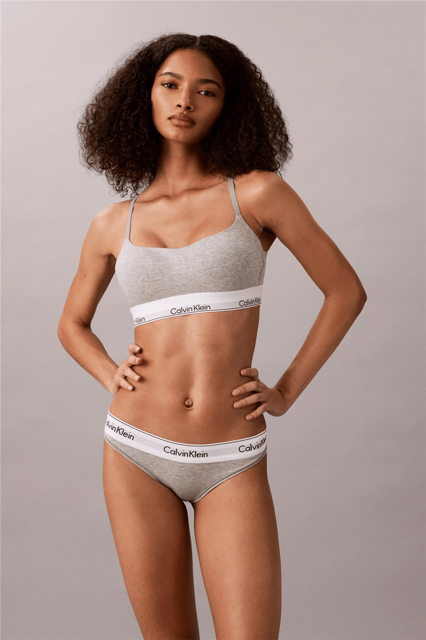 Calvin Klein Lightly Lined Bralette Kadın Sütyen Gri