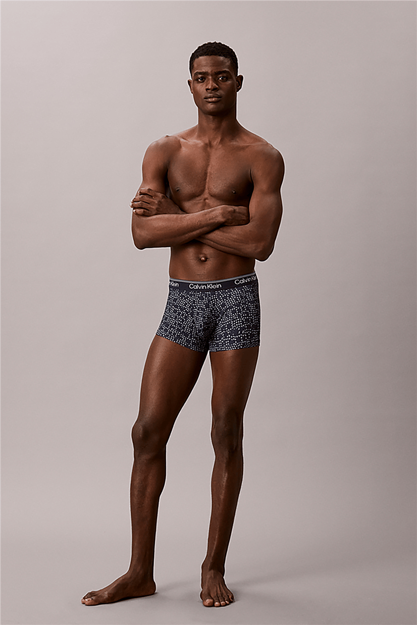 Calvin Klein Low Rise Trunk 3Pk Erkek 3lü Boxer Mavi