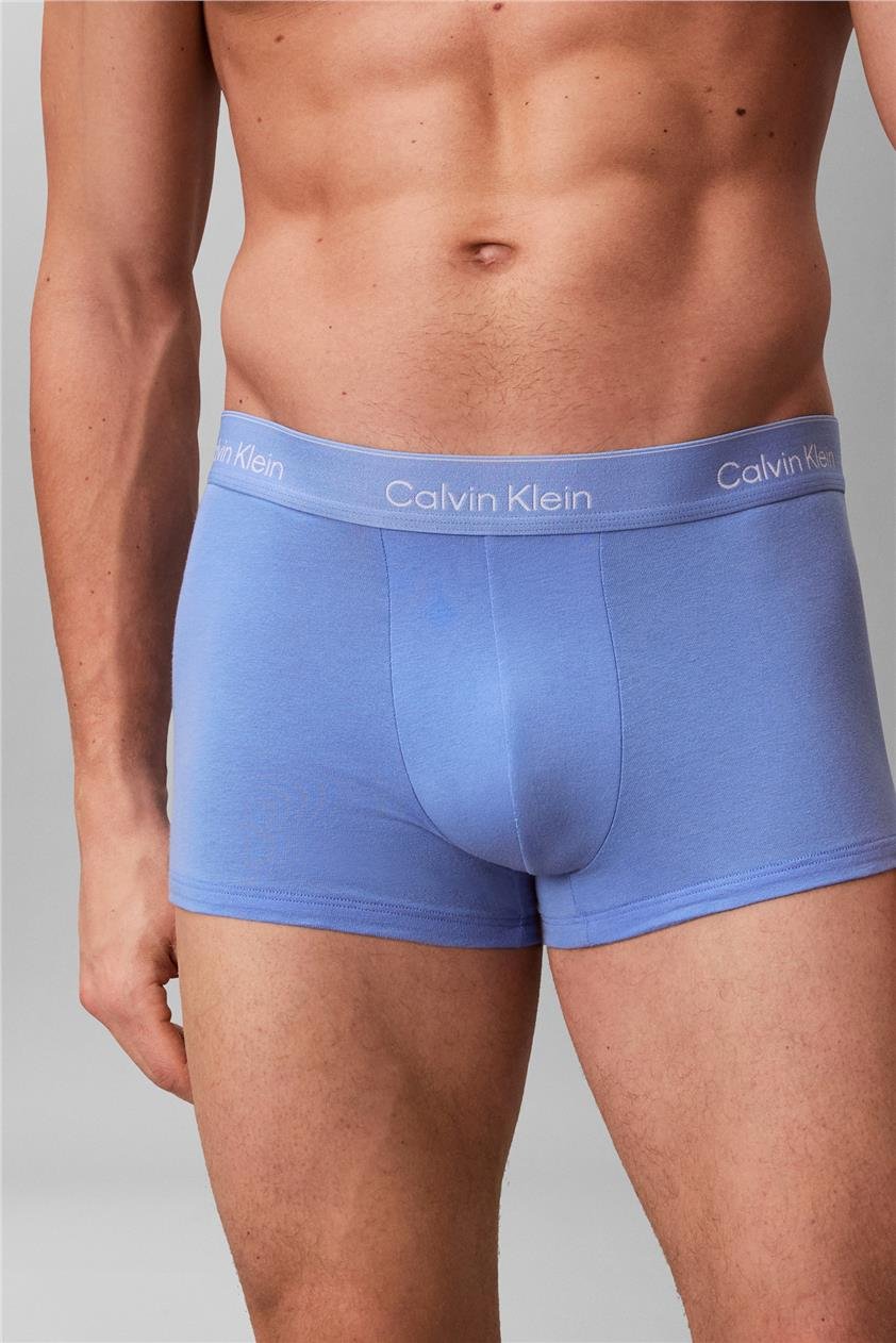Calvin Klein Low Rise Trunk 3Pk Erkek 3lü Boxer Mavi