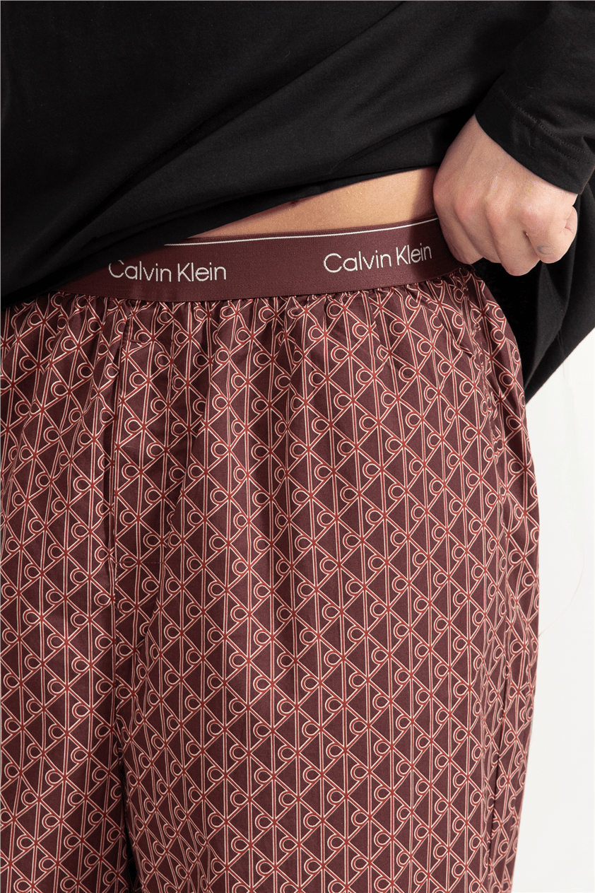 Calvin Klein Ls Tee Pant Set Erkek Pijama Takımı