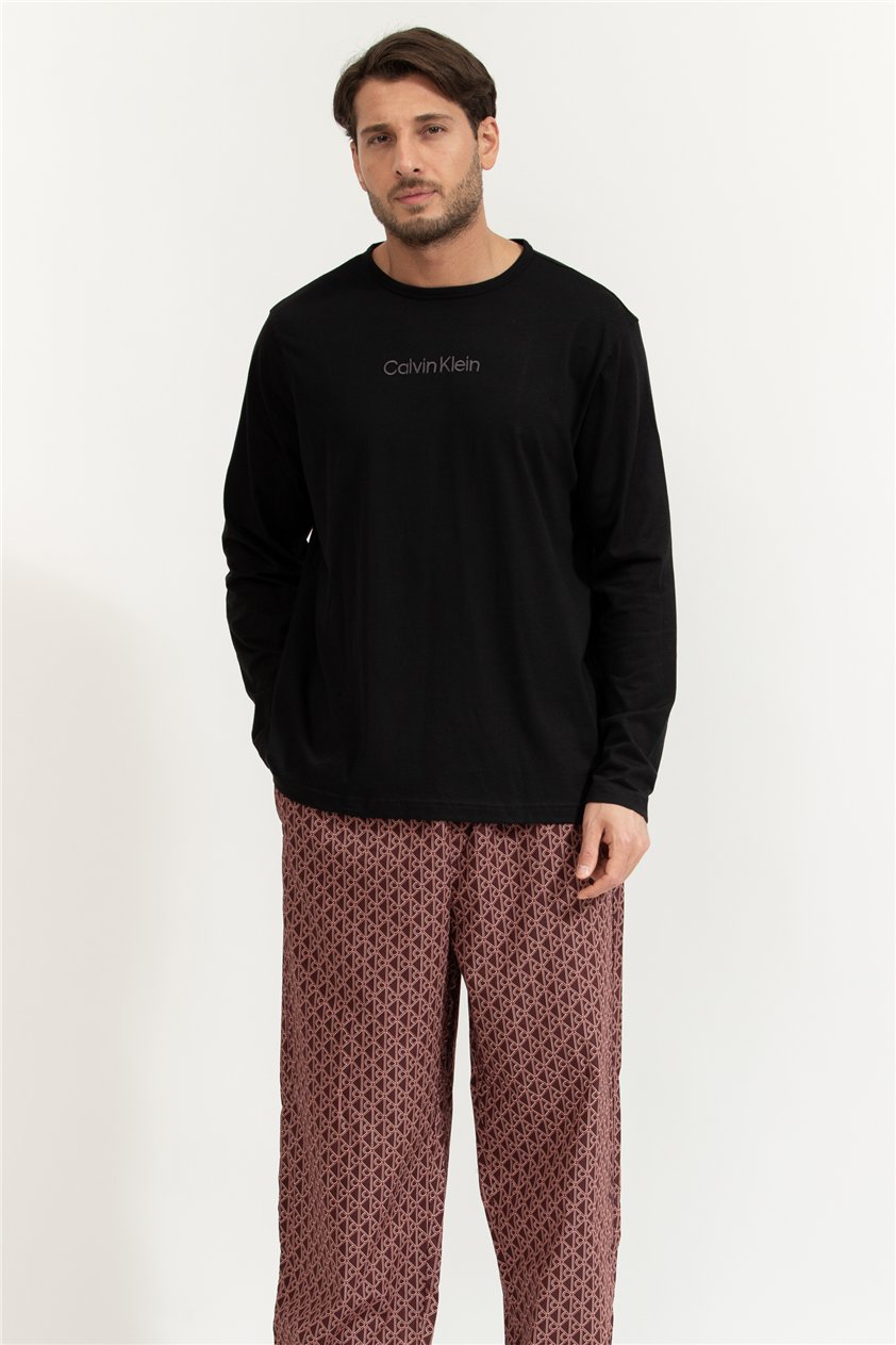 Calvin Klein Ls Tee Pant Set Erkek Pijama Takımı