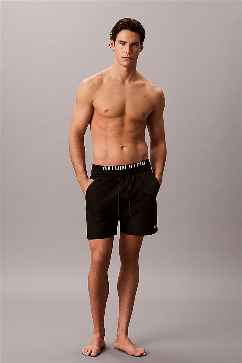 Calvin Klein Medium Drawstring Bo Erkek Şort Mayo Siyah