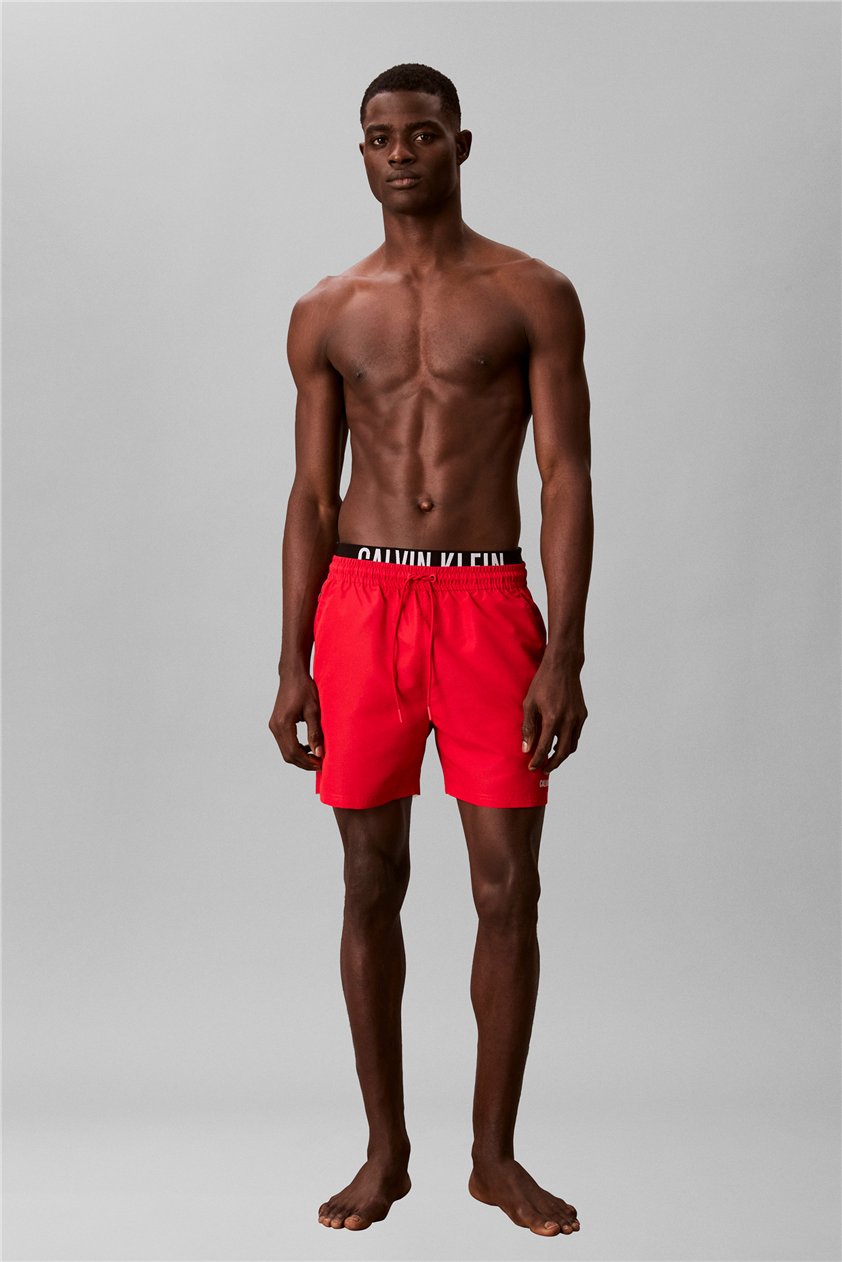 Calvin Klein Medium Drawstring Bo Erkek Şort Mayo Kırmızı