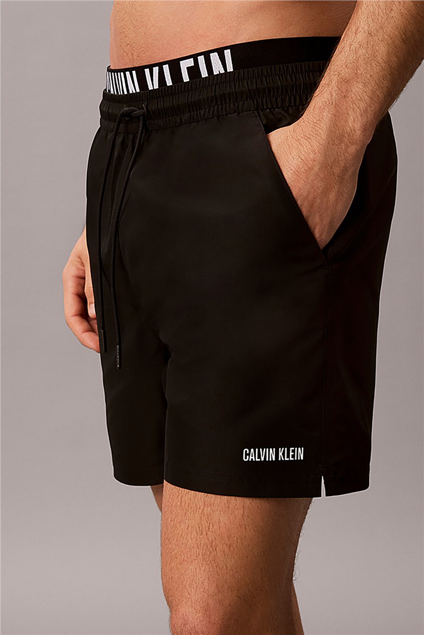 Calvin Klein Medium Drawstring Bo Erkek Şort Mayo Siyah