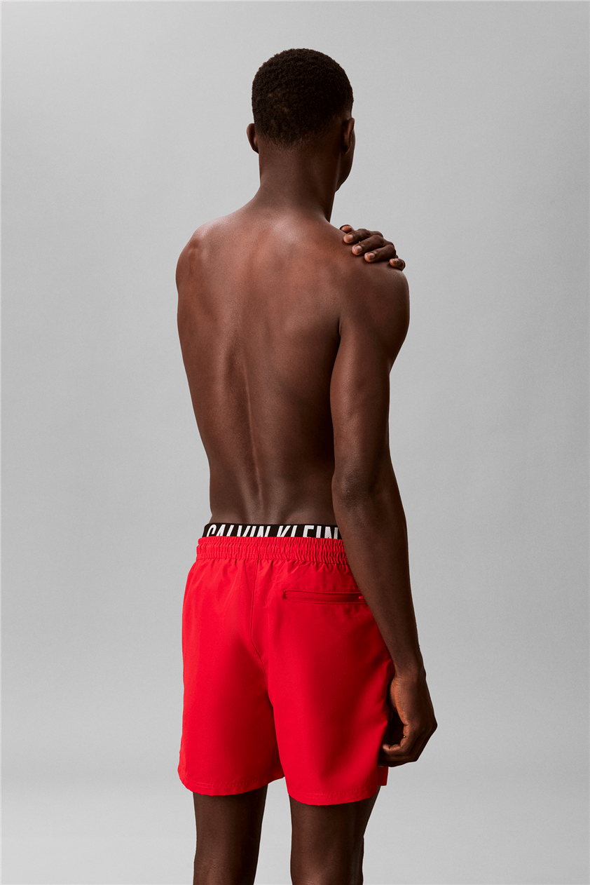 Calvin Klein Medium Drawstring Bo Erkek Şort Mayo Kırmızı