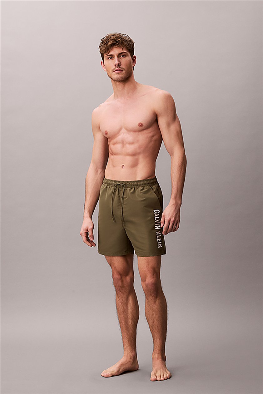 Calvin Klein Medium Drawstring Erkek Şort Mayo Beyaz