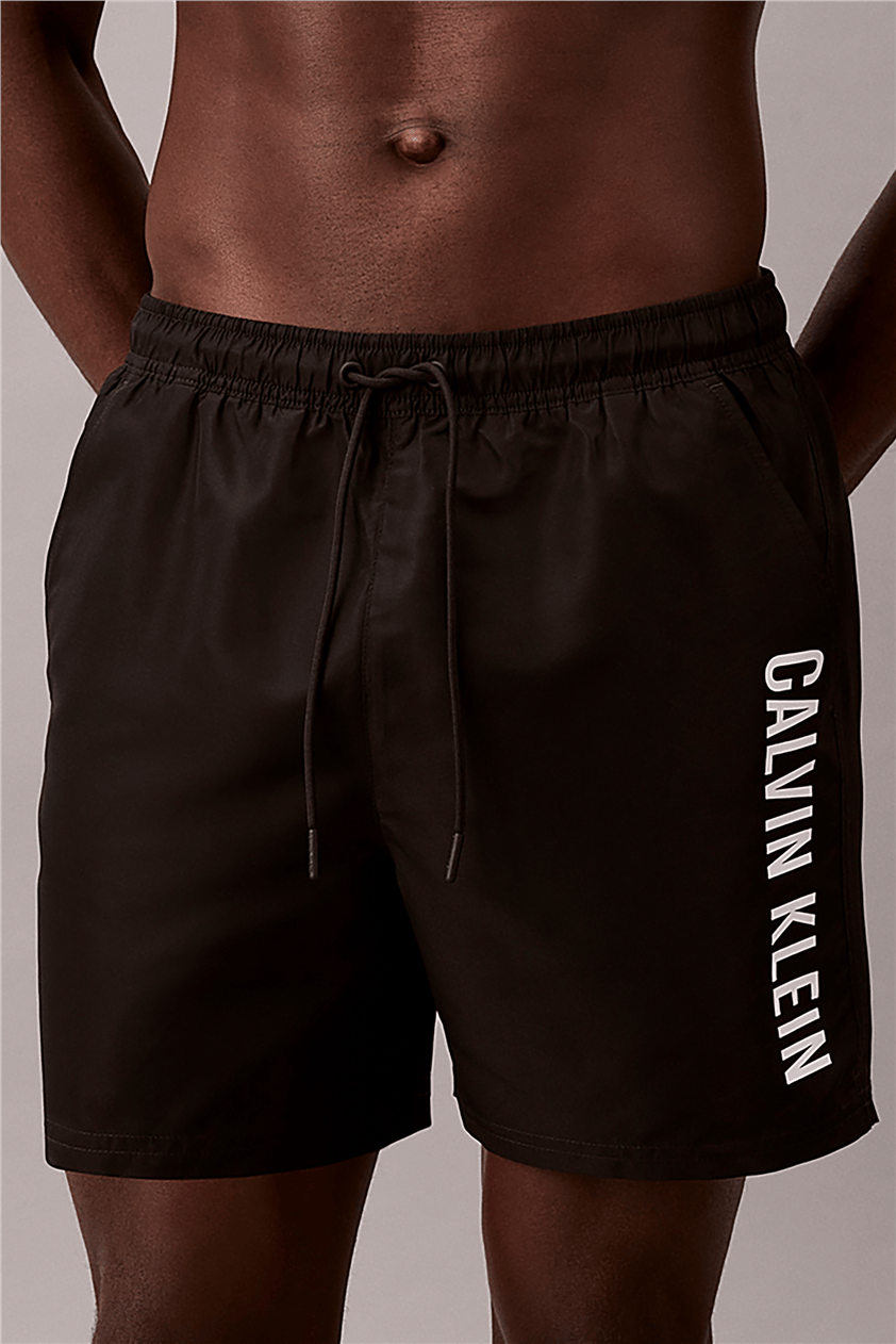Calvin Klein Medium Drawstring Erkek Şort Mayo Siyah