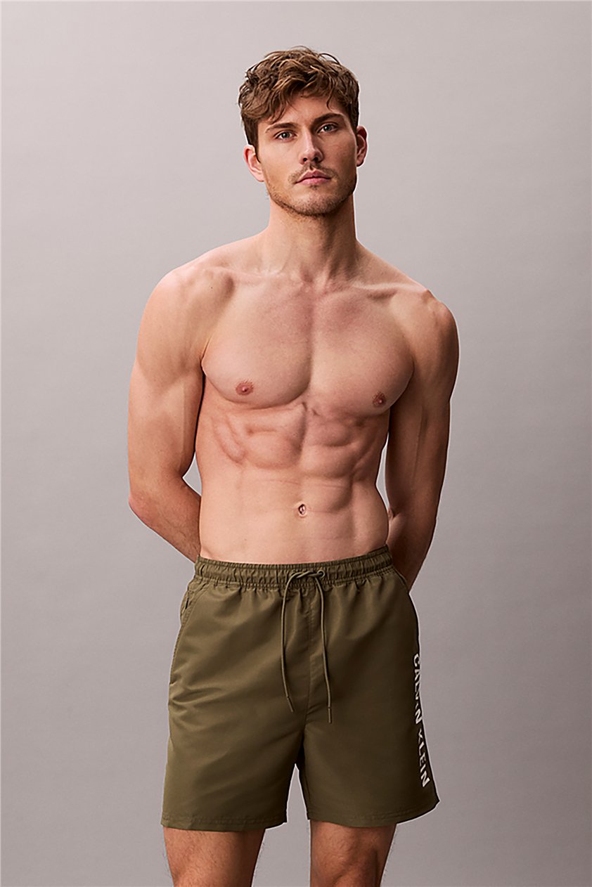 Calvin Klein Medium Drawstring Erkek Şort Mayo Beyaz