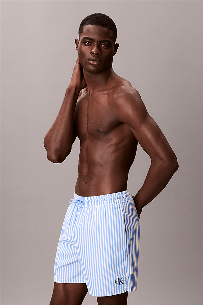 Calvin Klein Medium Drawstring Wa Erkek Şort Mayo Mavi