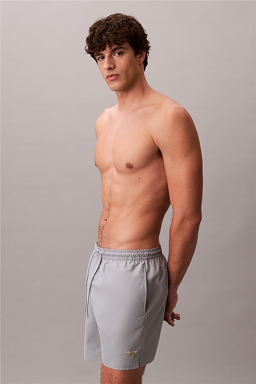 Calvin Klein Medium Drawstring Wa Erkek Şort Mayo Gri