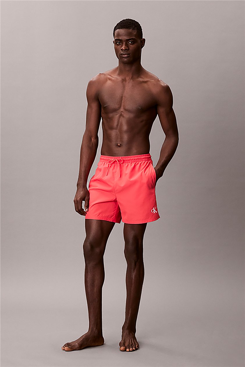 Calvin Klein Medium Drawstring Wa Erkek Şort Mayo Pembe