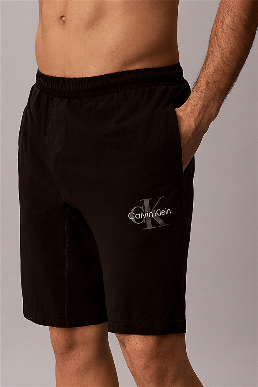 Calvin Klein Monogram Sleep Short Erkek Pijama Altı Siyah