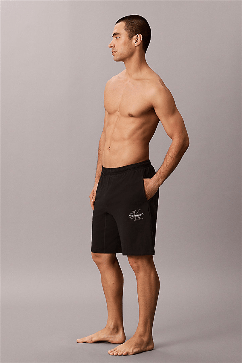 Calvin Klein Monogram Sleep Short Erkek Pijama Altı Siyah