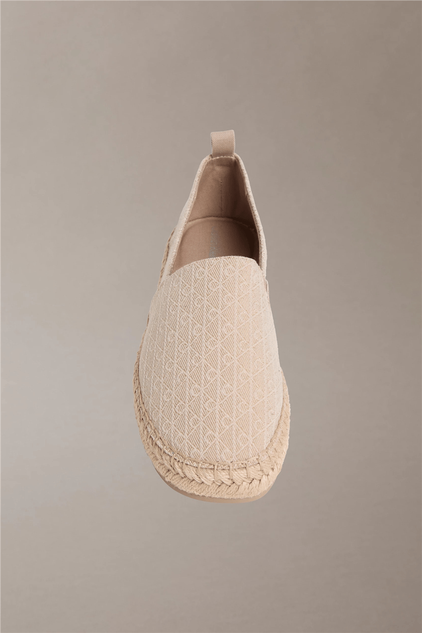 Calvin Klein Oblique Espadrille A Kadın Espadril Bej