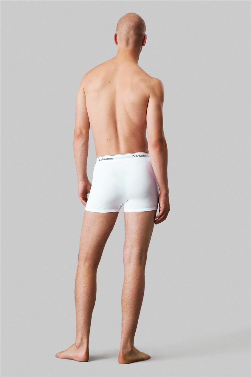 Calvin Klein Relaxed Fit Trunk 3P Erkek 3lü Boxer Beyaz