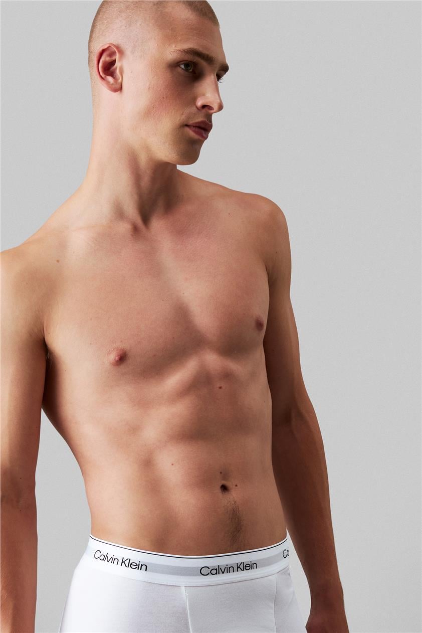Calvin Klein Relaxed Fit Trunk 3P Erkek 3lü Boxer Beyaz