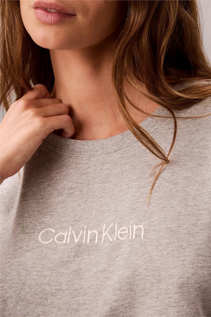 Calvin Klein Relaxed Tee Kadın Pijama Üstü Gri