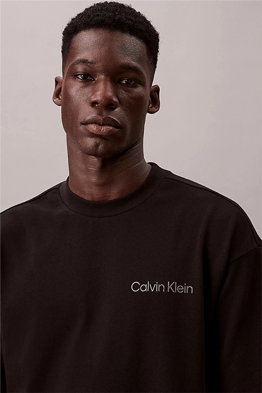 Calvin Klein S/S Crew Neck Erkek Pijama Üstü Siyah