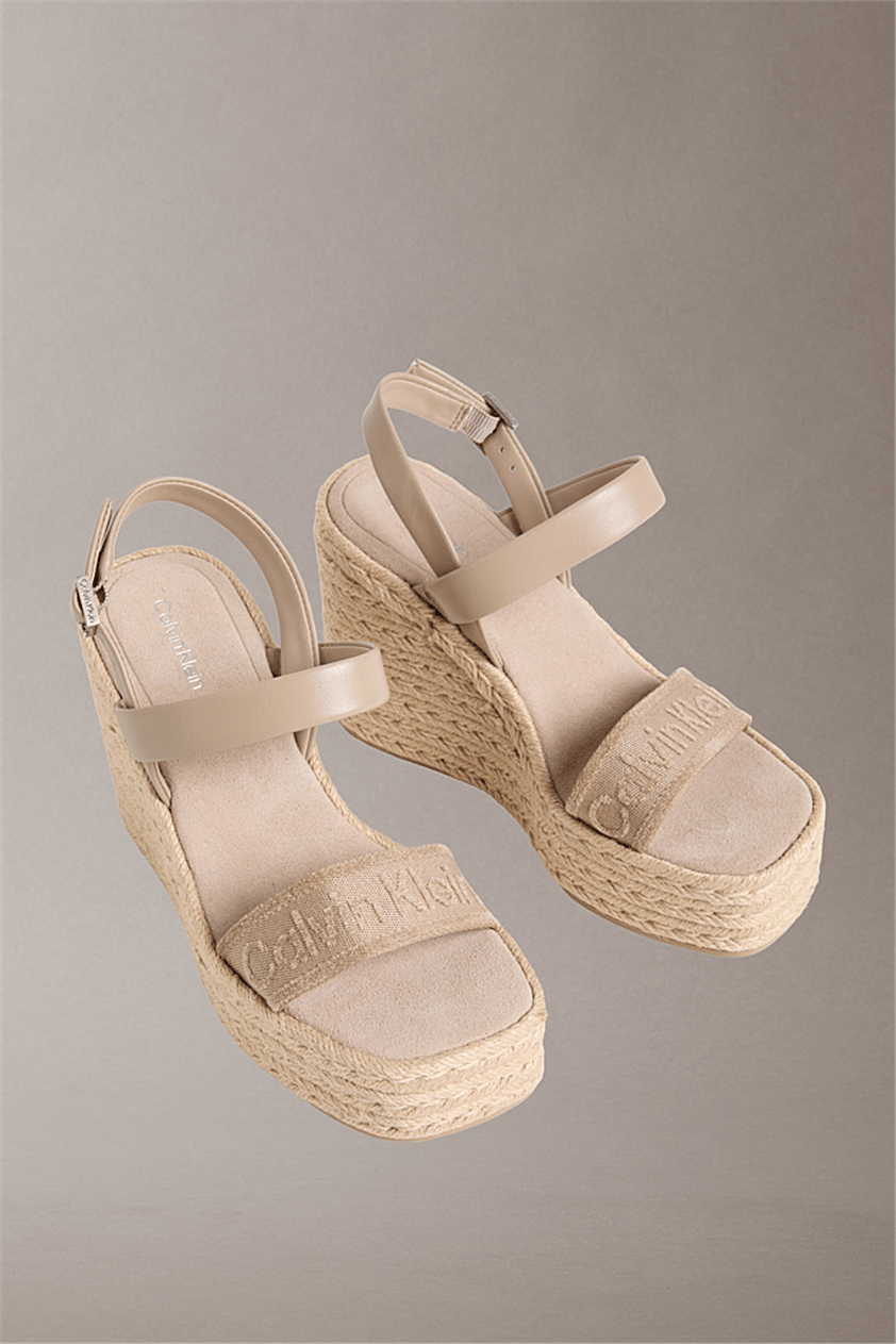 Calvin Klein Wedge Espad 70 Webbi Kadın Espadril Gri