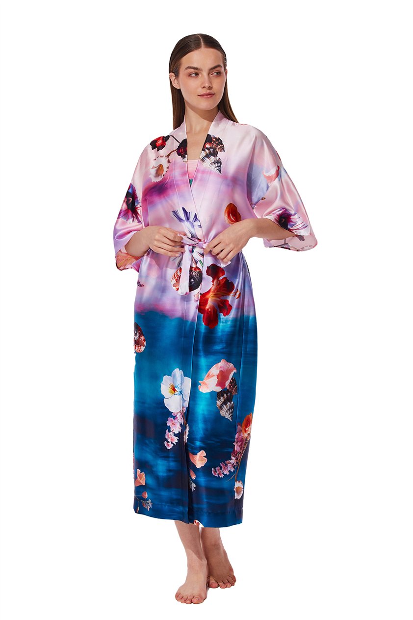 Gottex Belted Long Kadın Kimono Çok Renkli