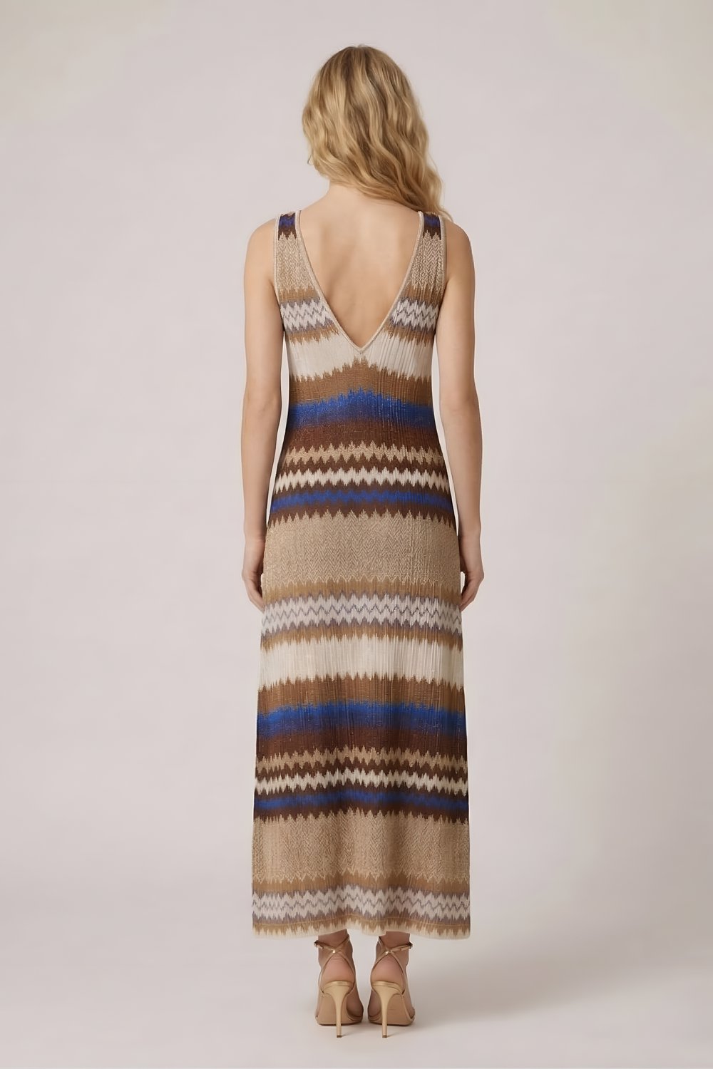 Lalamia Kadın Missoni Simli Elbise Çok Renkli