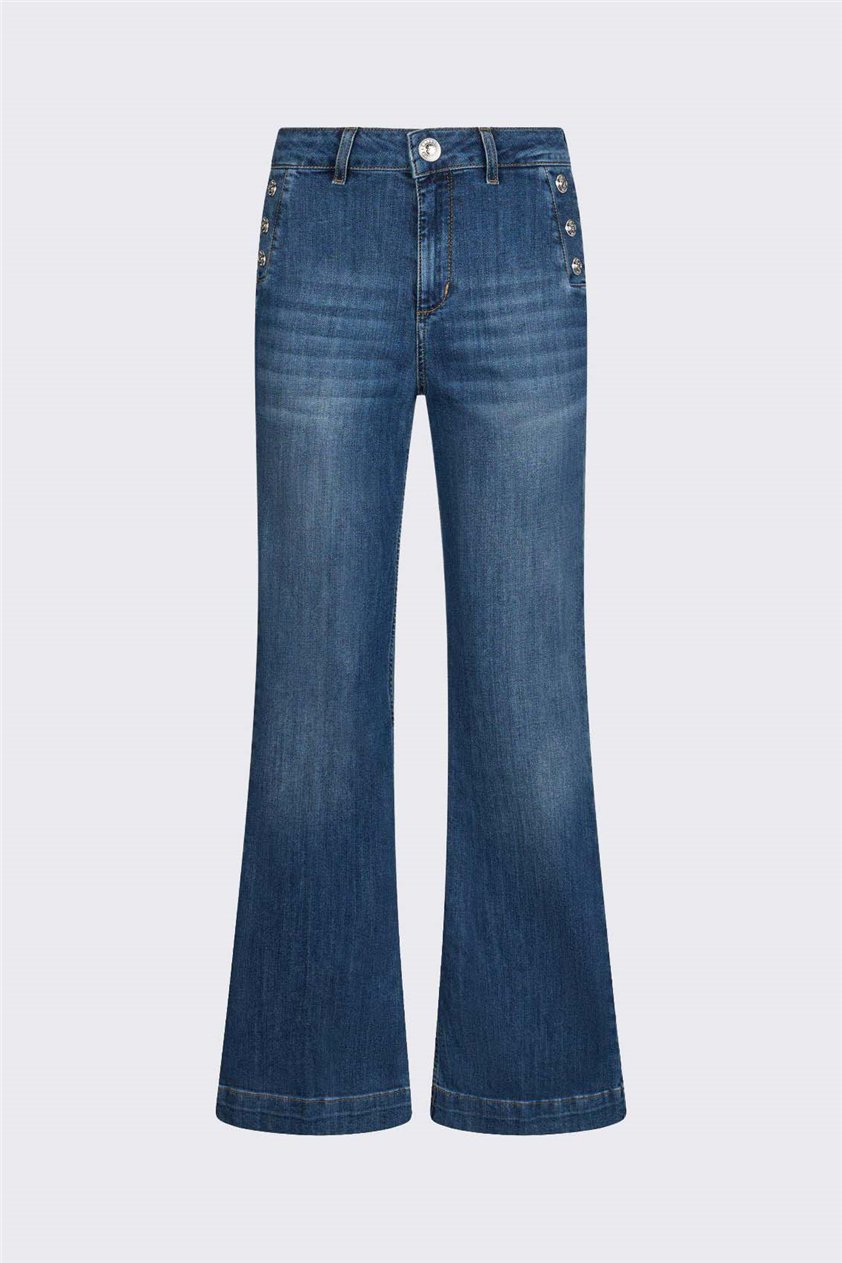 Liu Jo B.Up Flare Button H.W. Kadın Jean Pantolon Mavi